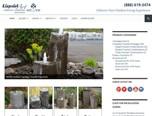Tablet Screenshot of liquidartfountains.com